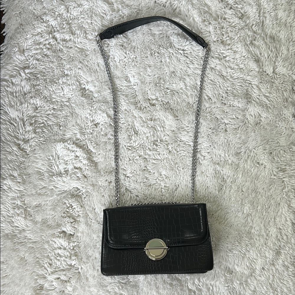 Bershka Black Crossbody Bag Sleek Minimalist Design